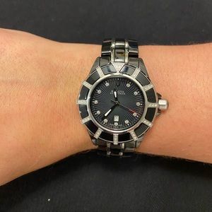Bulova Accutron Onyx & Diamond Watch (Authentic w/original box)